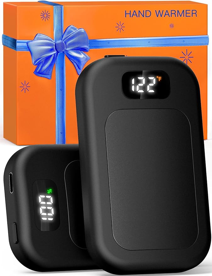 AI Hand Warmers Rechargeable 2 Pack, 3 Heat Levels (104–121°F), Real-Time Temp & Battery Displ... | Amazon (US)