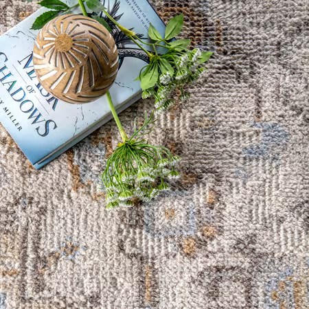 Multi Hand Knotted Ivied Oriental 6' x 9' Area Rug | Rugs USA