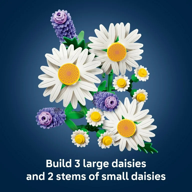 LEGO Botanicals Daisies Building Toy - Valentines Day Gift for Kids, Ages 9+ - Kids Room Decor fo... | Walmart (US)