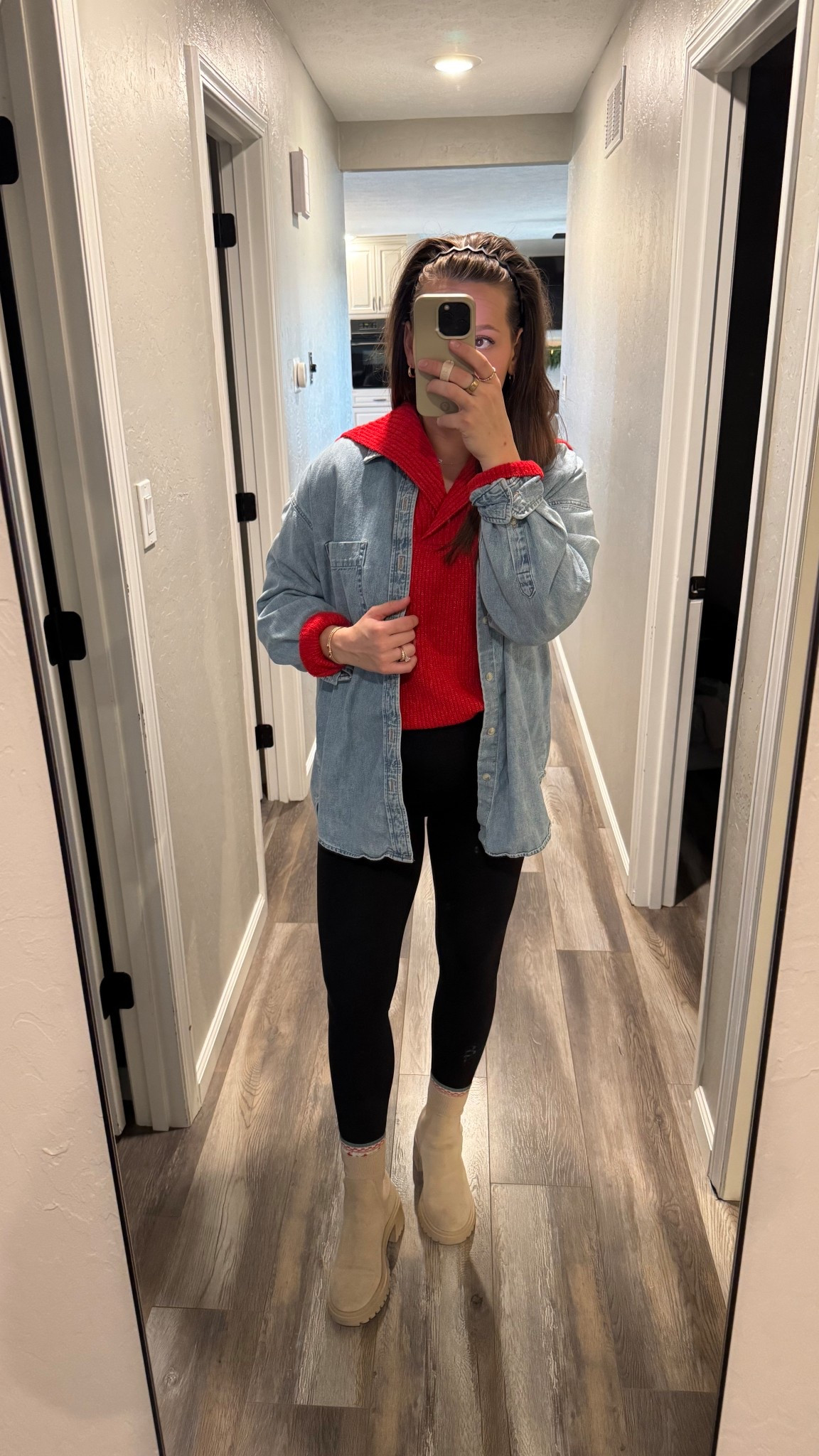 Christmas outfit option for my bumpin! girlies! 

Medium denim 
Medium sweater
4 super high rise leggings
TTS boots

#LTKootd #LTKBump #LTKHoliday