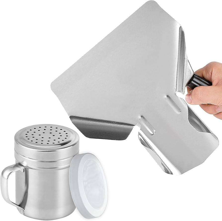 CUSINIUM Concession Popcorn Scoop and Dredge Bundle - Metal Popcorn Scooper - French Fry Scoop | Amazon (US)