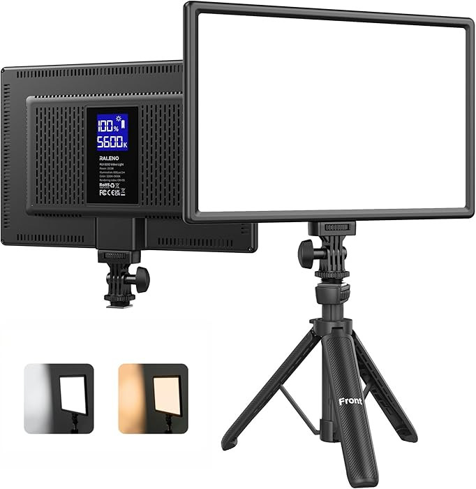 19.5W LED Video Soft Light Panel, 650Lux/m 13" Camera Panel Light Built-in 8000mAh Battery, CRI>9... | Amazon (US)