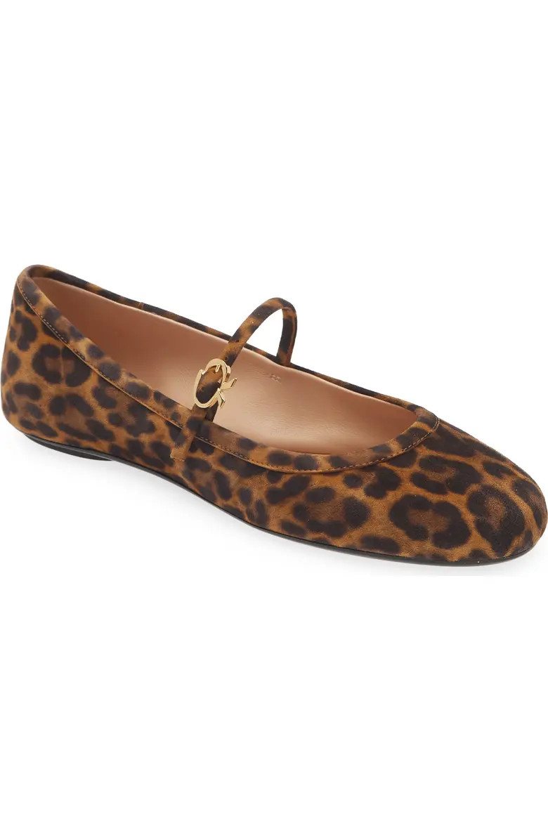 Gianvito Rossi Carla Leopard Print Ballet Flat (Women) | Nordstrom | Nordstrom