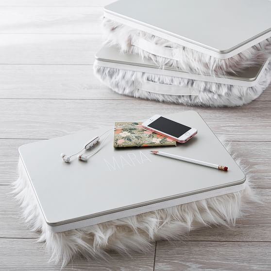 Faux-Fur Superstudy Lapdesk | Pottery Barn Teen