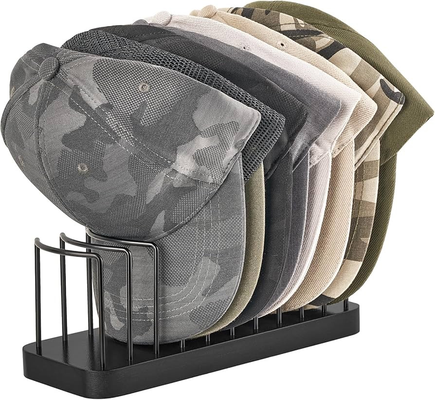 Mkono Hat Organizer for Baseball Caps, Hat Holder for 10 Baseball Caps, Tabletop Hat Rack Stand H... | Amazon (US)