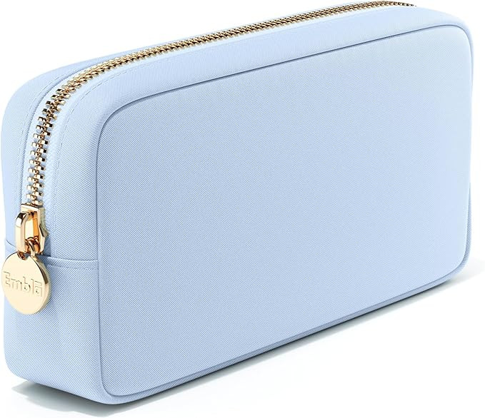 Embla Makeup Bag Travel Cosmetics Pouch and Toiletry Bag, Nylon Zipper Pouch Purse, Cute Make Up ... | Amazon (US)