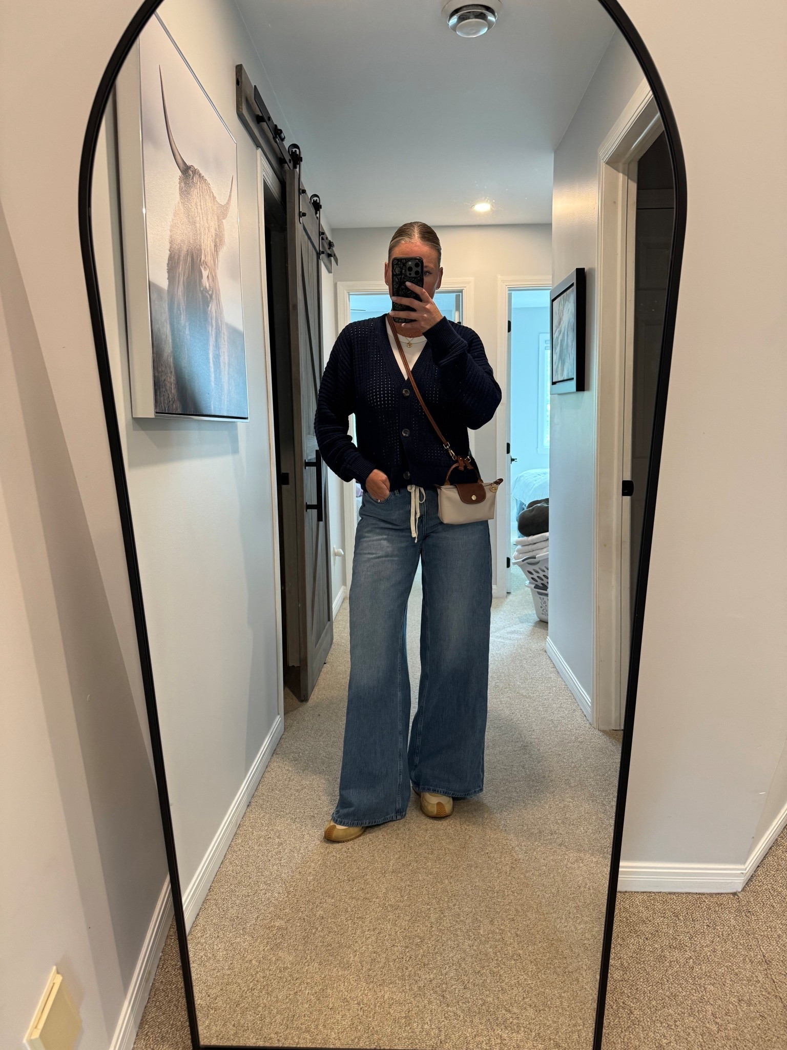 Love this easy layered denim style 