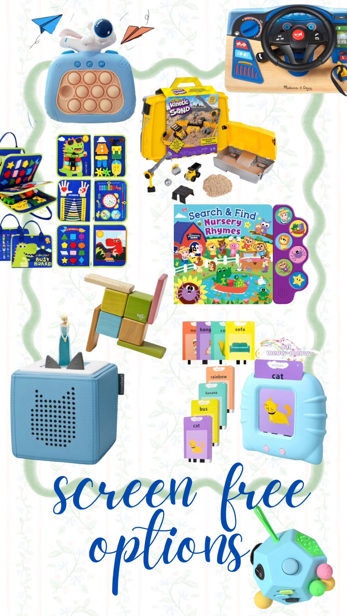 The American Academy of Pediatrics recommends no screen time for children 2 years and younger. From ages 2 years to 5 years, it is recommended to limit screen use to 1 hour per day. I wanted to put together a few alternatives to your phone / tv! 🤍 

#toddlermom #boymama #pediatrics #children #mom #dnp 

#LTKbaby #LTKkids #LTKfamily