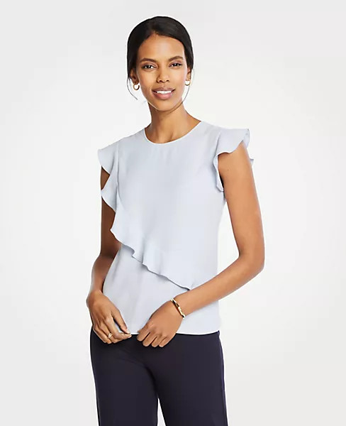 Asymmetric Ruffle Top | Ann Taylor | Ann Taylor (US)