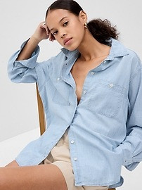 Chambray Denim Big Shirt with Washwell | Gap (US)