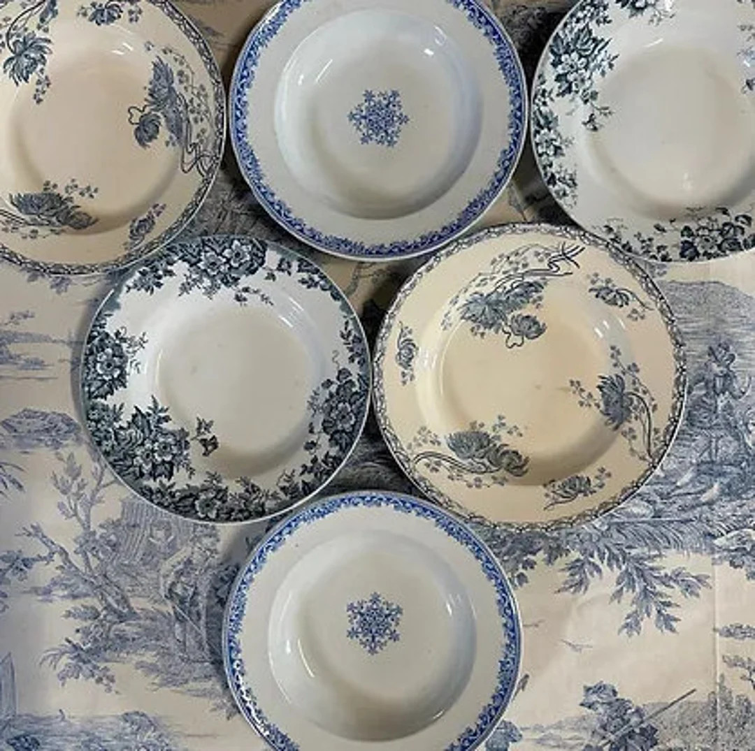 LÉANDRE - 6 Assiettes creuses - Etsy France | Etsy (US)