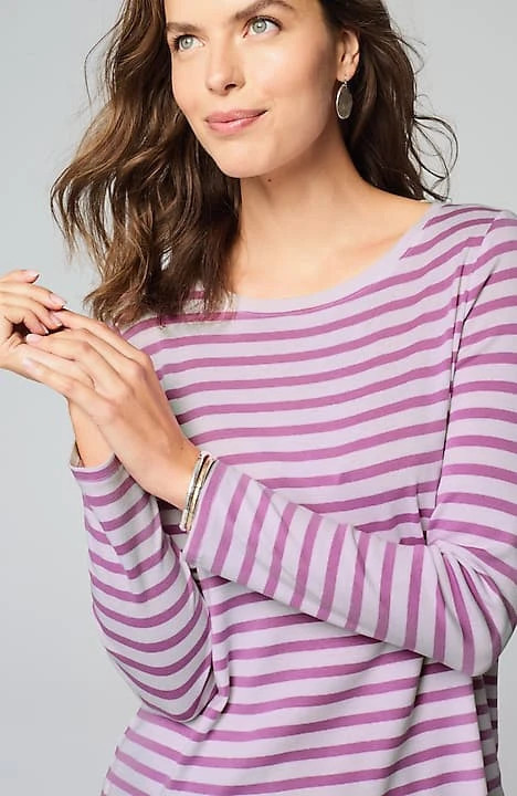 Long-Sleeve Pima Crew-Neck Tee | J. Jill