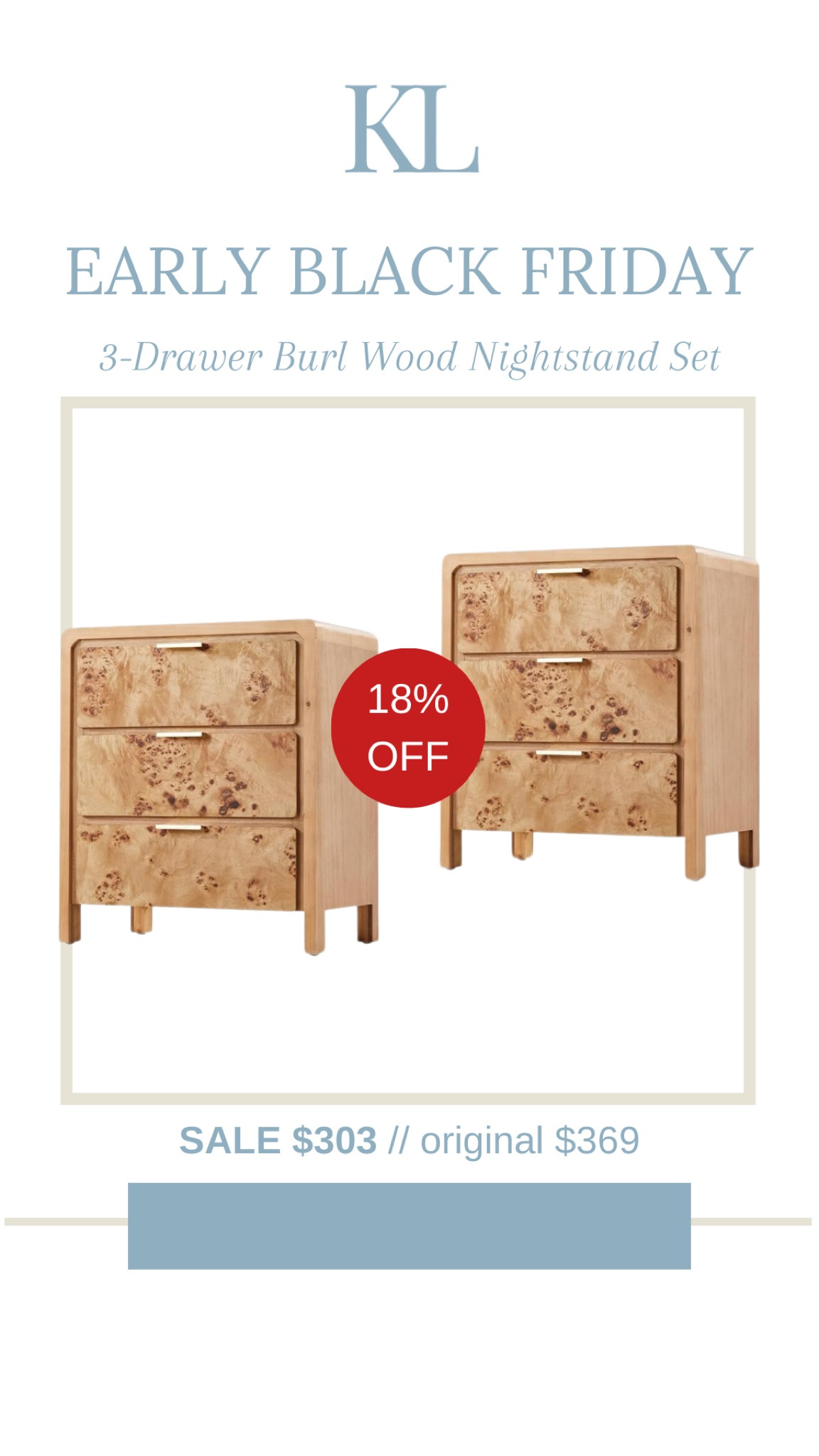 I have been eyeing this nightstand set for MONTHS! And they FINALLY went on sale for 18% off, so I’m pulling the trigger. Love the burled wood exterior! #amazonearlyblackfriday #earlyblackfriday #amazonfinds #amazonhome 

#LTKHome #LTKCyberWeek #LTKSaleAlert