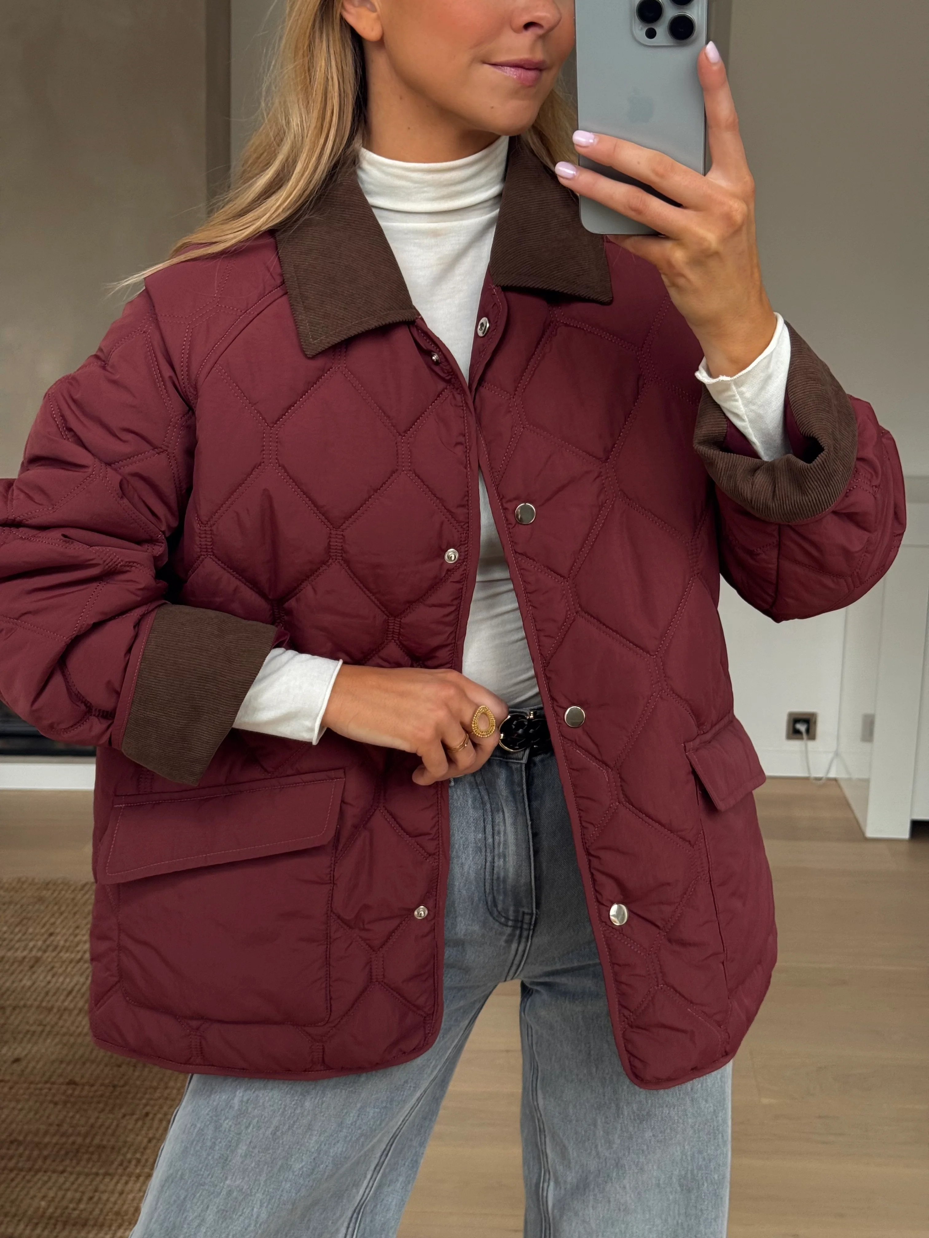 Burgundy Manau Coat | Easy Clothes