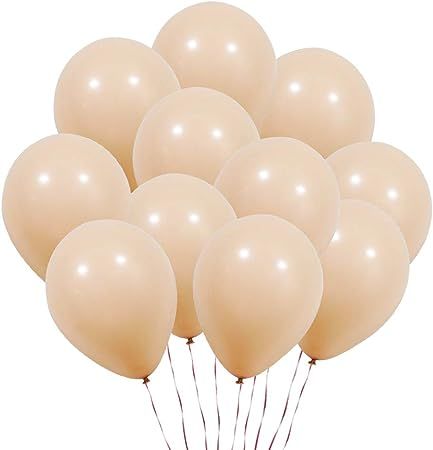 KUMEED 100 Pcs Champagne Balloons Latex Balloons for Wedding Bridal Baby Shower Birthday Party De... | Amazon (US)