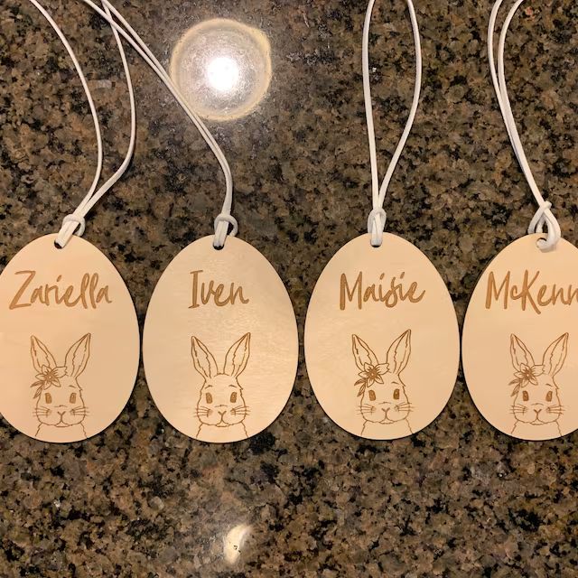 Easter Basket Name Tags, Personalized Easter Tag, Bunny Name Tag, Easter Basket Tags, Easter Gift... | Etsy (US)