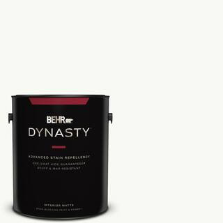 BEHR DYNASTY 1 gal. #PR-W15 Ultra Pure White Matte Interior Stain-Blocking Paint & Primer 165001 ... | The Home Depot