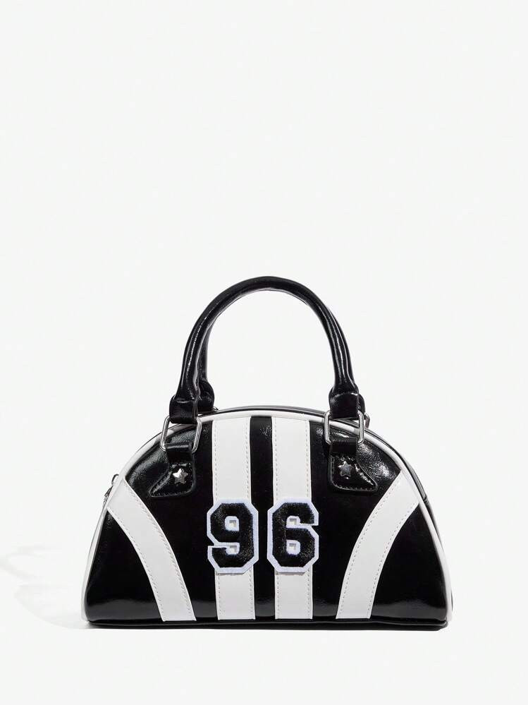 SHEIN ICON Women's Fashion Personality Street Style Sweet & Cool Y2K Retro College Letter Sports Handbag, Suitable For School And Teenagers | SHEIN