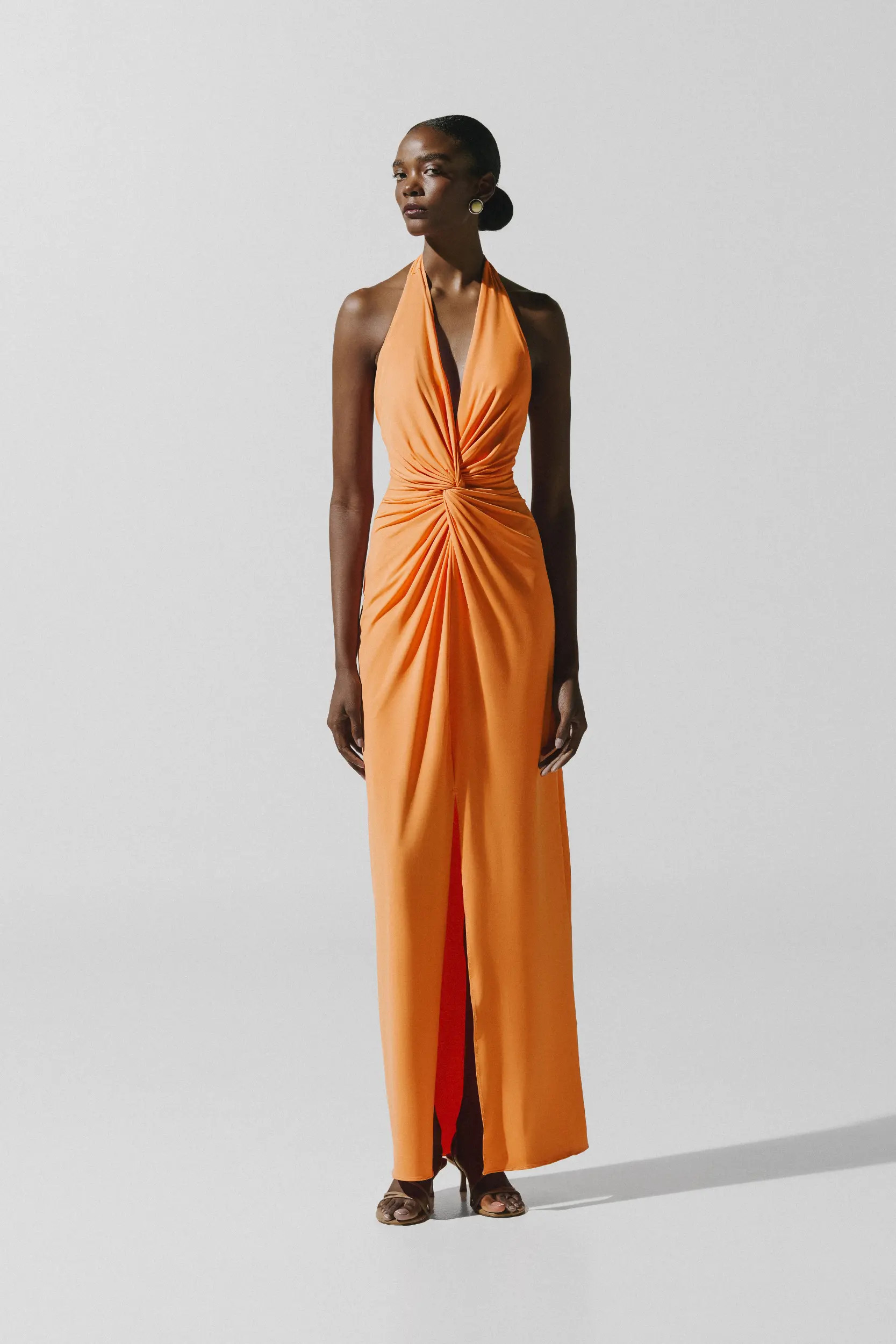 Eleonora Maxi Dress Orange in Jersey - High Summer 26 | BAOBAB INT
