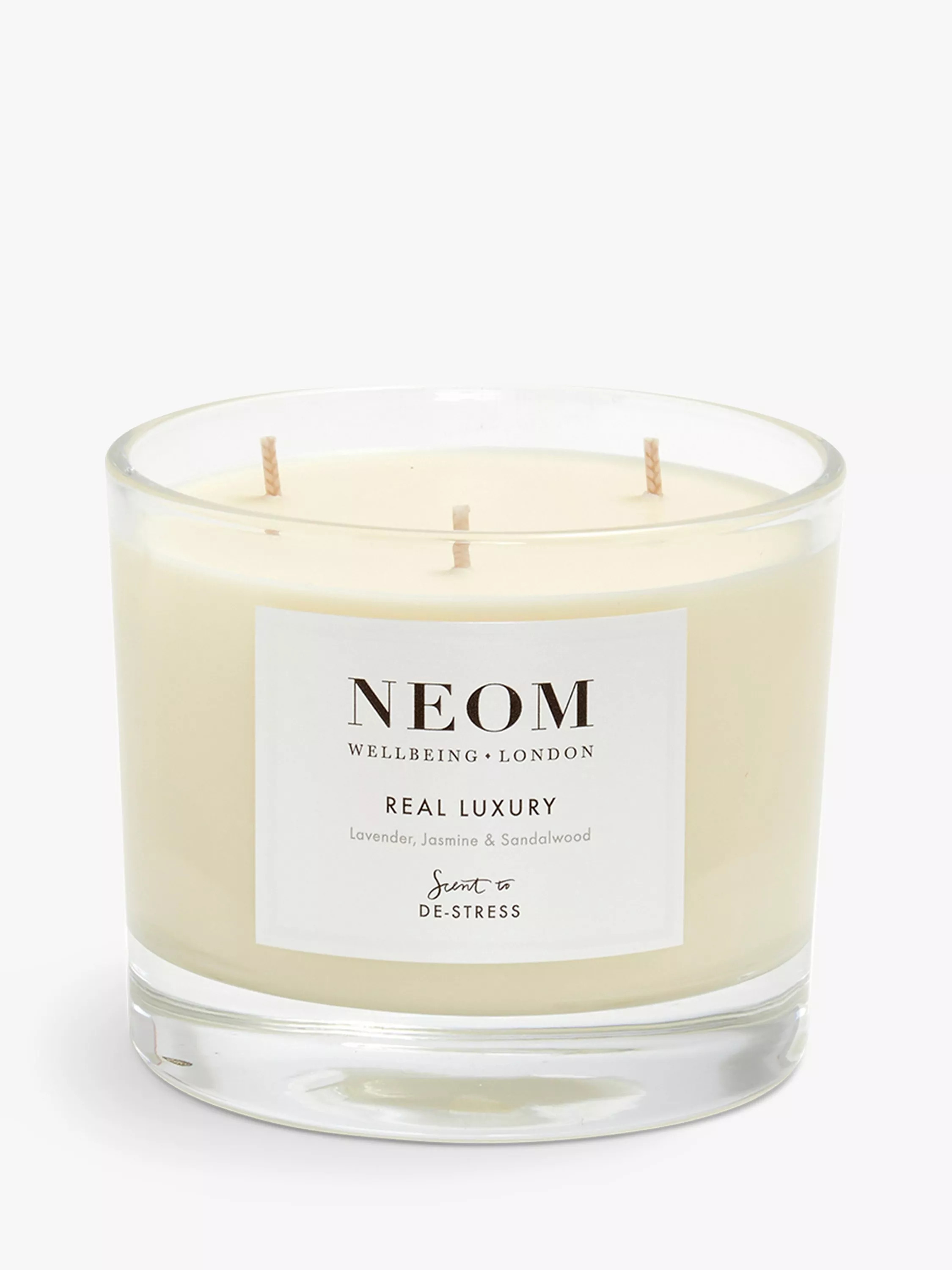 NEOM Wellbeing LondonReal Luxury 3 Wick Scented Candle | John Lewis (UK)