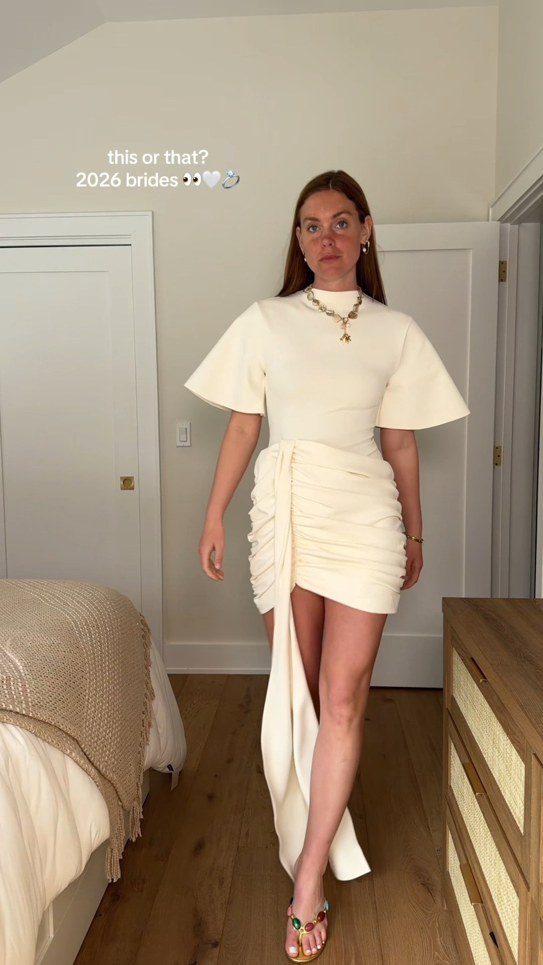 Which one would you pick… the corset mini or the draped dress?🤍

Comment SHOP if you’re tired of mini dresses fitting like tops on you.

Both of these actually sit properly for long legs, but they give completely different vibes. The corset one snatches you in and feels more dressy, and the draped one is more effortless but still so flattering. Perfect options for graduation, bridal events or anything where you need a white dress.

https://liketk.it/66xXi

Follow @kristinanicoletall for tall girl wardrobe fixes that actually work

#tallgirlstyle #2026brides #tallfashion #tallgirlapproved #whitedress @heiressbeverlyhills