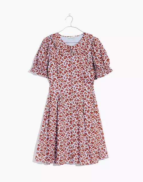 Collared Puff-Sleeve Mini Dress in Piccola Floral | Madewell