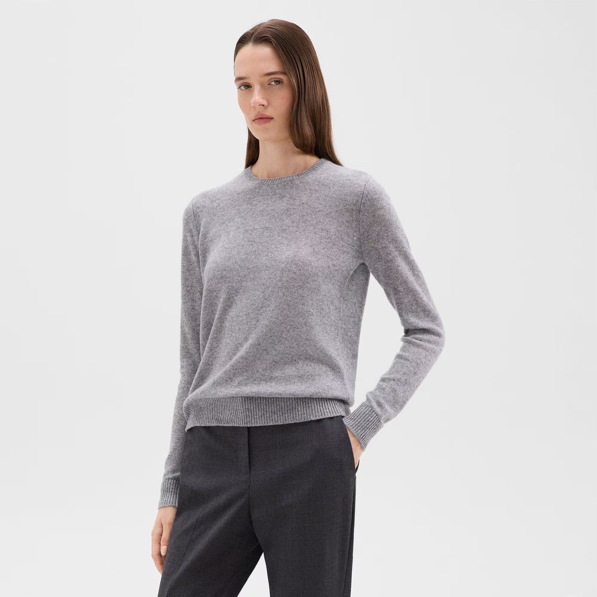 Crewneck Sweater in Feather Cashmere | Theory