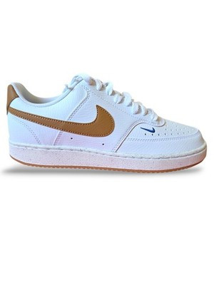Nike Court Vision Low NN Women's White Brown Sneakers White Flax Lace Up Size 8 | eBay | eBay US