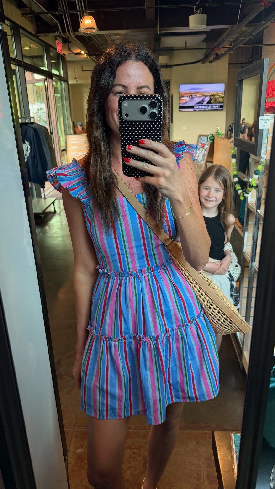 This dress has the perfect spring colors and was easy to throw on for dinner out while on our vacation! 
￼

#LTKmomlife #LTKootd #LTKTall