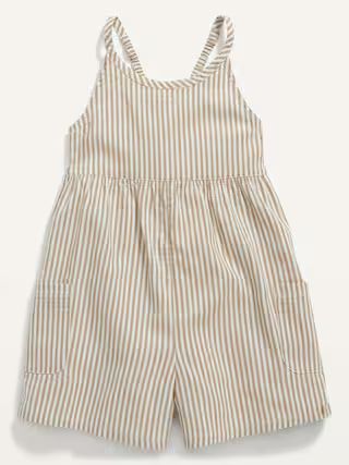 Sleeveless Striped Pocket Romper for Toddler Girls | Old Navy (US)