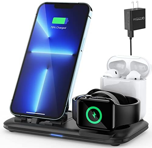OLEBR 3 in 1 Charging Station for Multiple Devices Apple Bedside Charging Stand for iPhone and Ap... | Amazon (US)