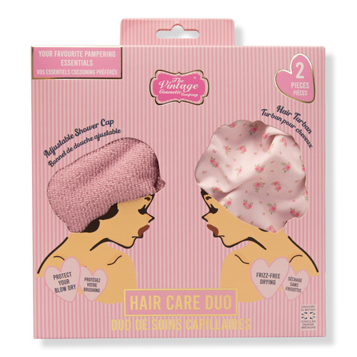 Ditsy Rose Printed Reusable Shower Cap & Hair Towel Set | Ulta