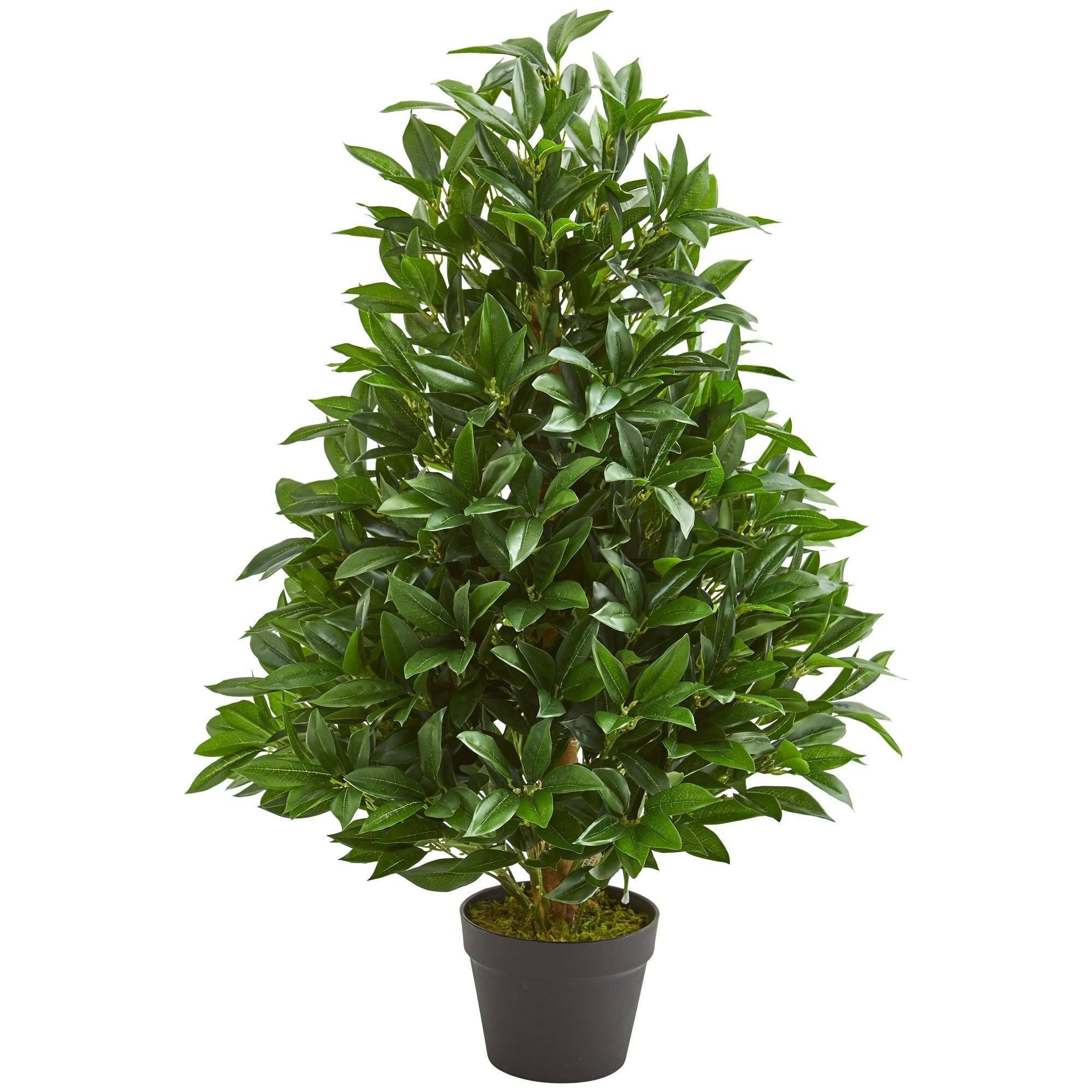 3’ Bay Leaf Artificial Topiary Tree UV Resistant (Indoor/Outdoor) | Nearly Natural | Nearly Natural