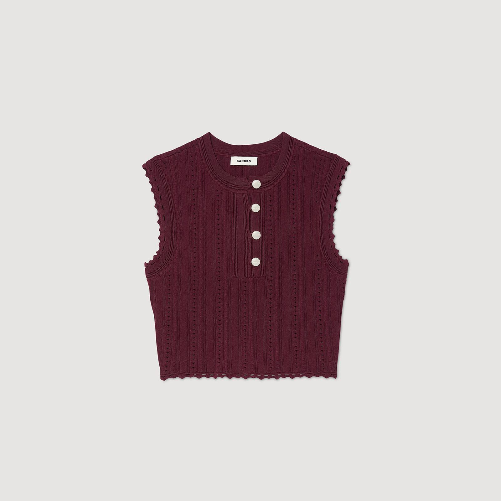 Sleeveless Short Sweater | Sandro US | Sandro-Paris US