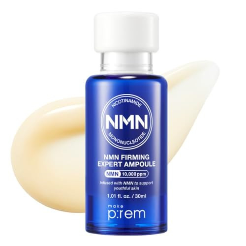 MAKE P:REM NMN NAD+ Firming Expert Ampoule Serum, Intensive Firming & Smoothing Facial Serum with Peptides & Resveratrol for Visible Elasticity and Radiance, Korean Skin Care, 1.01 fl oz (30ml) | Amazon (US)