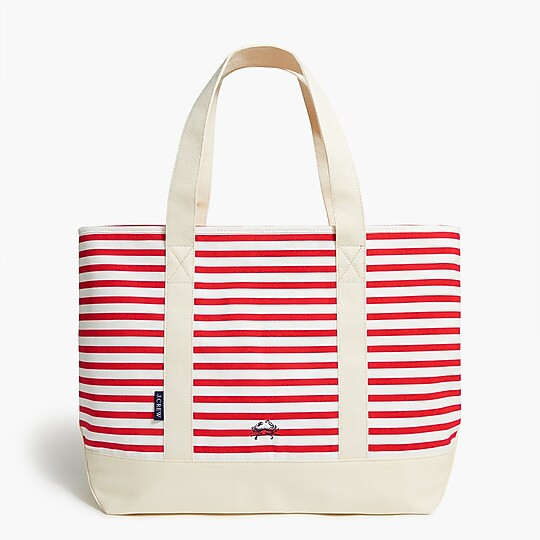 Large canvas zip-top tote | J.Crew Factory