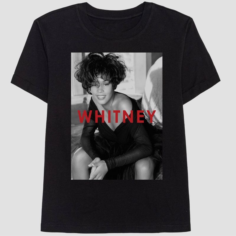 Men's Whitney Houston Short Sleeve Graphic T-Shirt - Black | Target