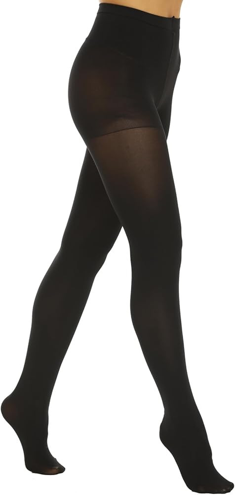 MANZI Women's 2-6 Pairs Opaque Control Top Tights Comfort Stretch 70 Denier Pantyhose | Amazon (US)