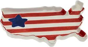 Boston International Serving Platter Patriotic Americana 4th of July Ceramic Tableware, 12 x 7.5-... | Amazon (US)