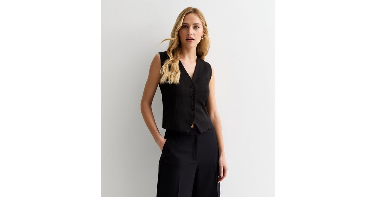 Black Button Front Waistcoat
						
						Add to Saved Items
						Remove from Saved Items | New Look (UK)