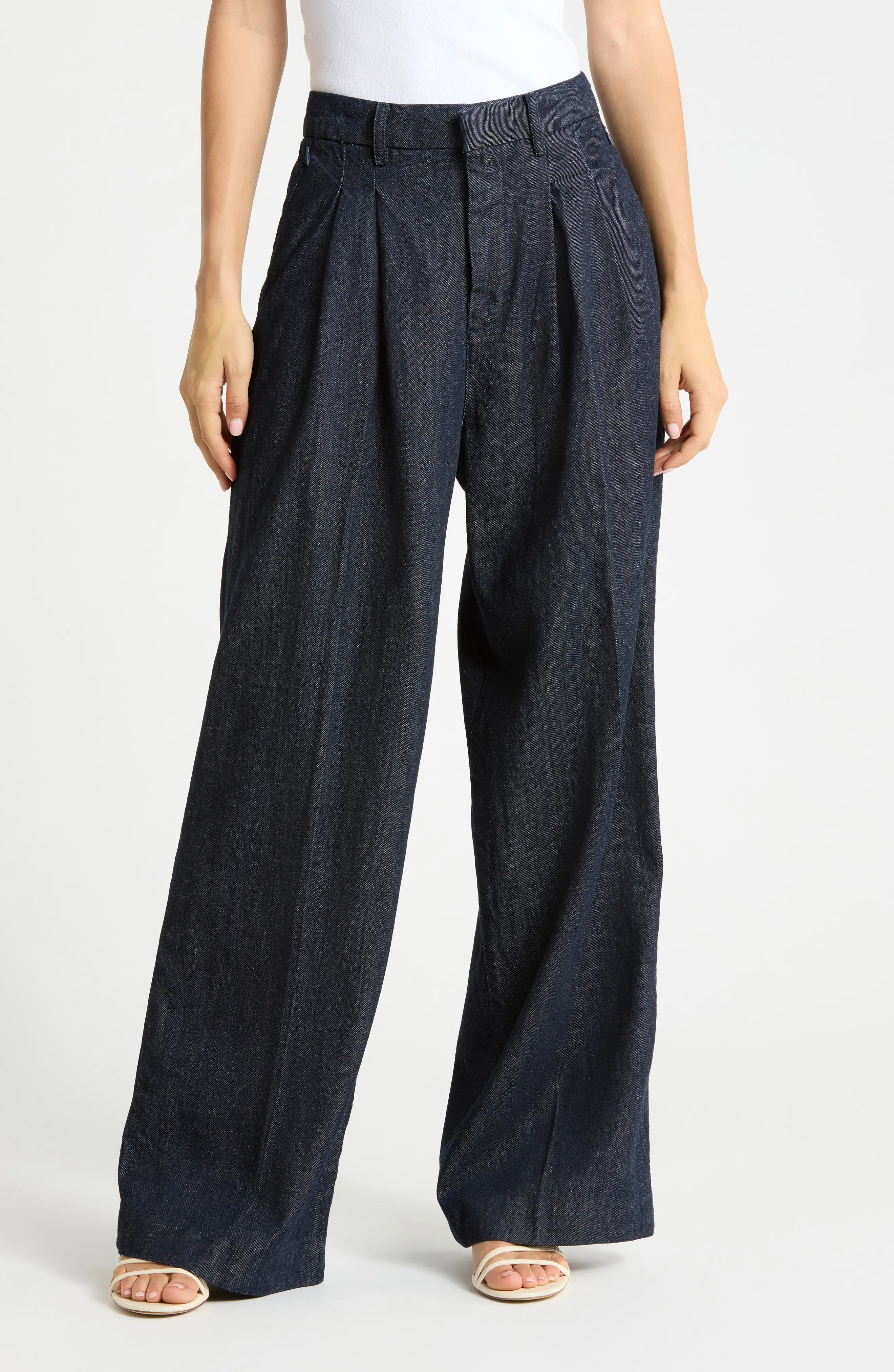 Pleated High Waist Wide Leg Pants (Women) | Nordstromrack | Nordstrom Rack