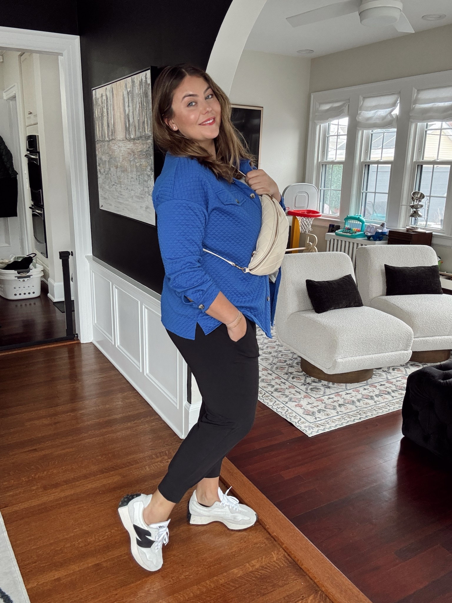 Wearing size XXL in t-shirt, XL in jacket and joggers. Use CARALYN20 at Oak and Luna. 

#LTKSaleAlert #LTKMidsize #LTKStyleTip