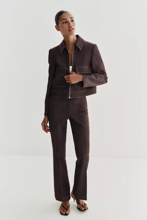 SHORT JACKET WITH FLAP POCKETS SET | Zara US