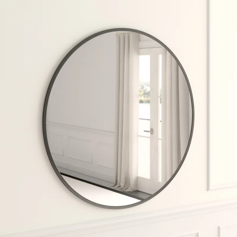 Sabine Metal Round Wall Mirror | Wayfair North America