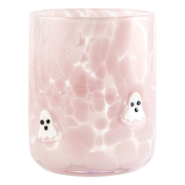 Pink Confetti White Ghost Icon Glass, 17.25oz | At Home