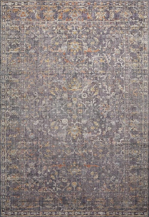 Chris Loves Julia x Loloi Rosemarie ROE-04 Graphite / Multi Oriental Area Rug 7'-10" x 10' | Amazon (US)