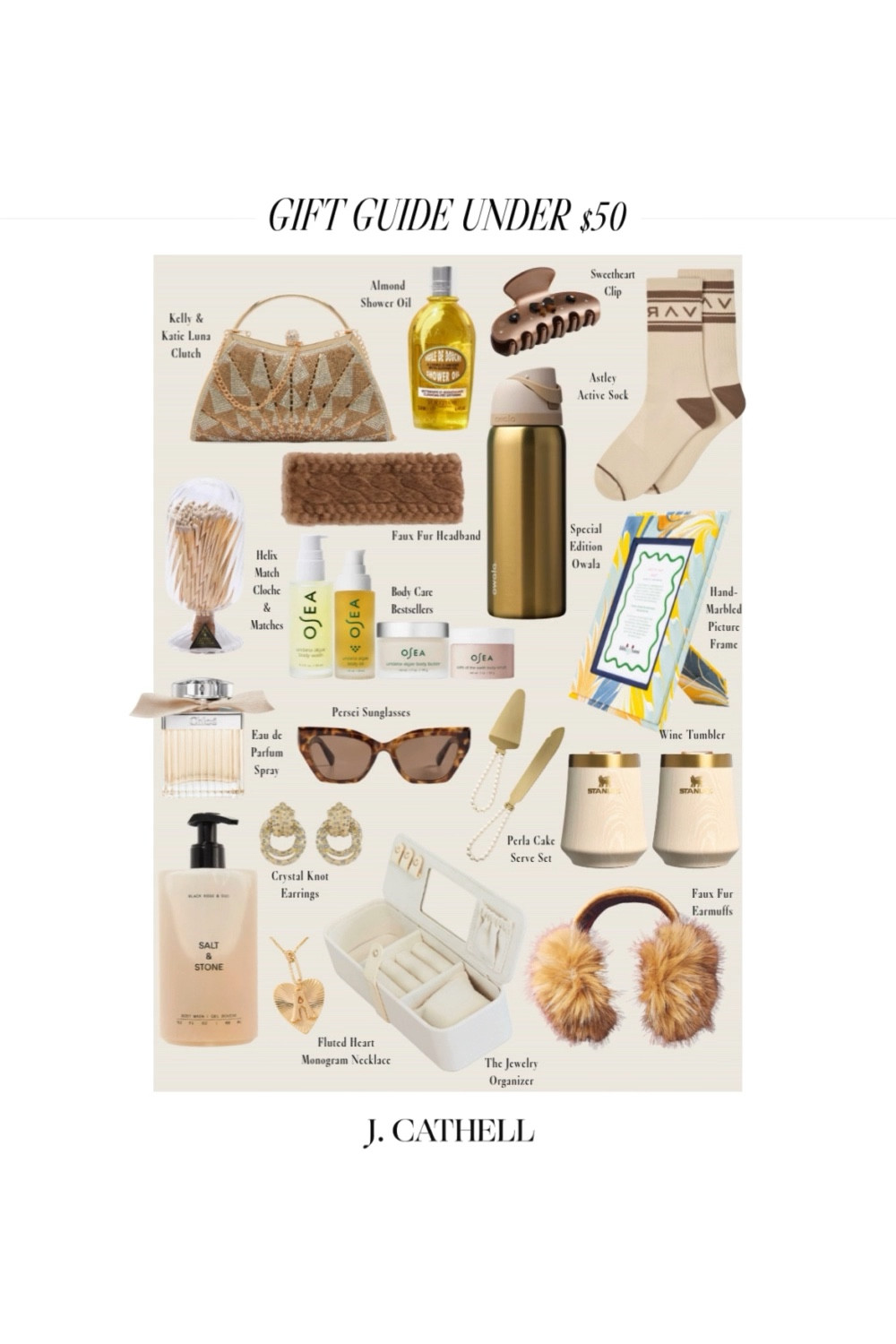 Holiday shopping has officially kicked into full gear — and the deals this weekend are simply too good to pass up. While you're curled up watching Christmas movies, eating leftover turkey, and soaking in every cozy moment, I rounded up the cutest gifts under $50 that make holiday shopping easy.

From beauty favorites and luxe little indulgences to home gems, cozy accessories, and stocking stuffers that look way more expensive than they are — these boards are packed with can’t-miss finds.

Swipe through for budget-friendly gifts for teachers, girlfriends, sisters, hostesses, neighbors, and white-elephant swaps… or treat yourself while you're at it.

Tap to shop & save these for later — your December gifting list just got a LOT easier. 🎁✨
#GiftGuide2025 #GiftsUnder50 #HolidayDeals #HolidayGiftIdeas #StockingStuffers #BudgetFriendlyGifts #GiftIdeasForHer #HostessGifts #BestHolidayGifts #HolidayShopping #ChristmasGiftGuide #CyberWeek #BlackFridayFinds #jcathell

#LTKHoliday #LTKCyberWeek #LTKOver40