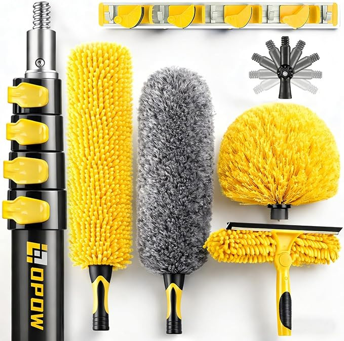 30 Foot High Ceiling Duster Kits with 7-24ft Heavy Duty Extension Pole, High Reach Duster for Cle... | Amazon (US)