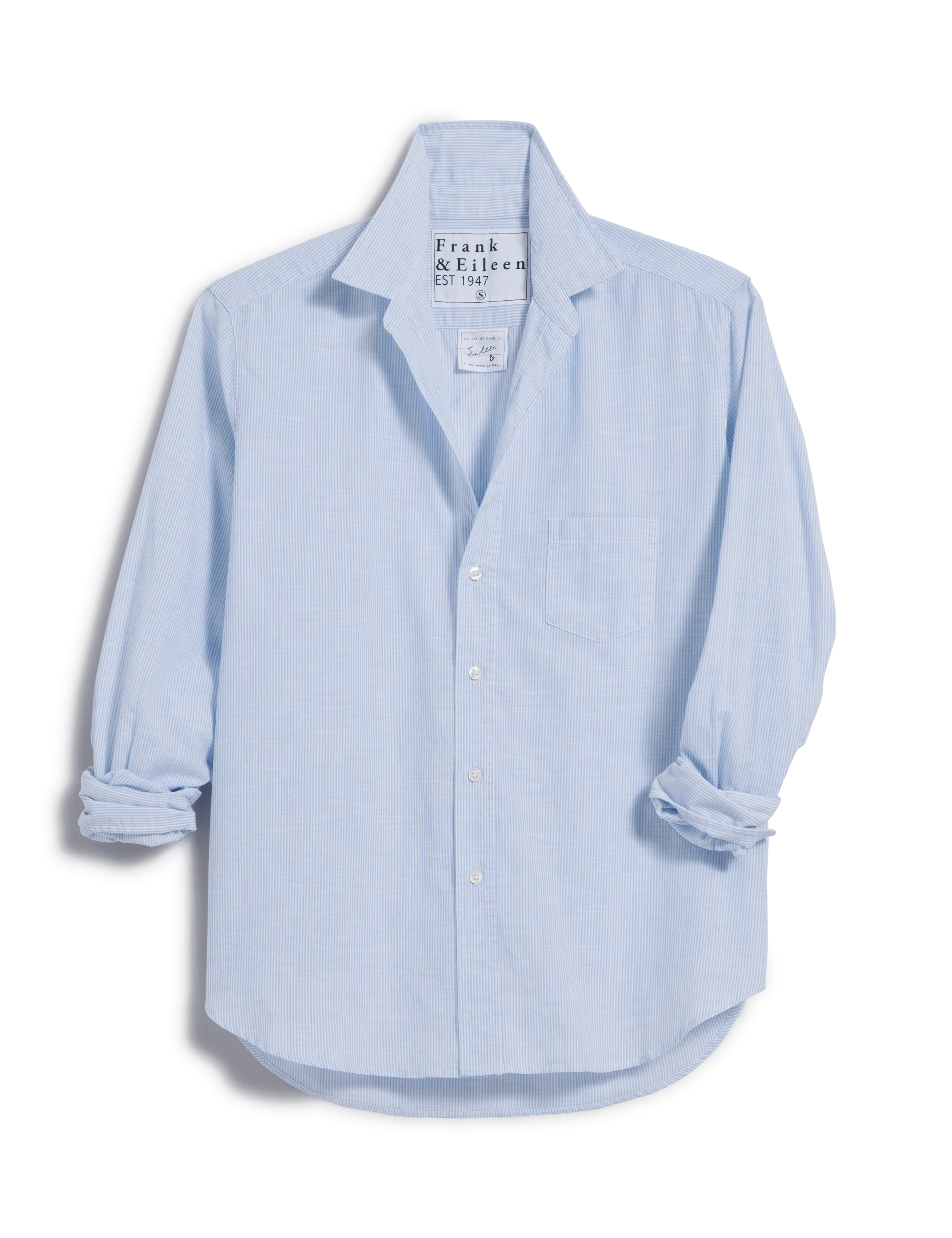 EILEEN Light Blue Stripe, Casual Cotton | Frank & Eileen