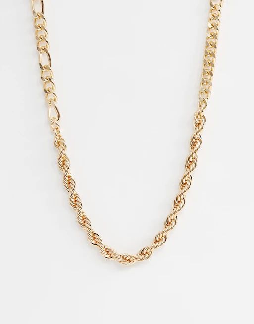 ASOS DESIGN mixed chain necklace in gold tone | ASOS US